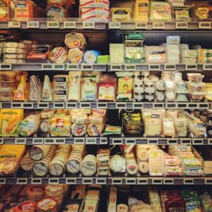 Selection of artisan cheeses
