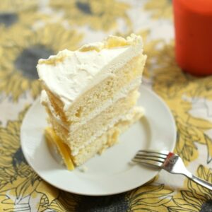 Slice of cake on a plate