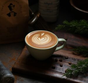 Speciality coffee with latte art