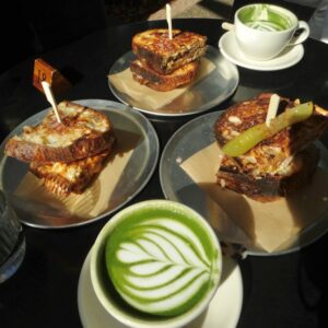 Grilled sandwich lunch plate